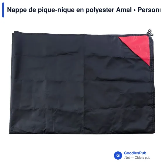 Nappe de pique-nique personnalisable en polyester Amal avec logo - Image 10