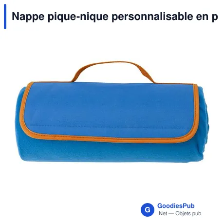 Nappe pique-nique personnalisable en polyester avec logo - Danielle