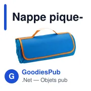 Nappe pique-nique personnalisable en polyester avec logo - Danielle - Miniature 2