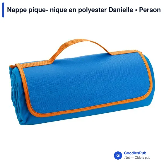Nappe pique-nique personnalisable en polyester avec logo - Danielle - Image 2
