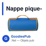 Nappe pique-nique personnalisable en polyester avec logo - Danielle - Miniature 3