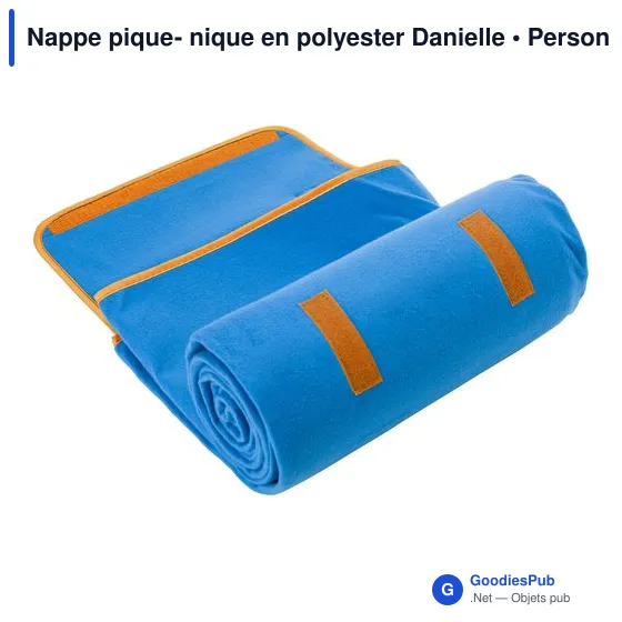 Nappe pique-nique personnalisable en polyester avec logo - Danielle - Image 4