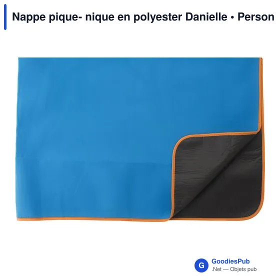 Nappe pique-nique personnalisable en polyester avec logo - Danielle - Image 5