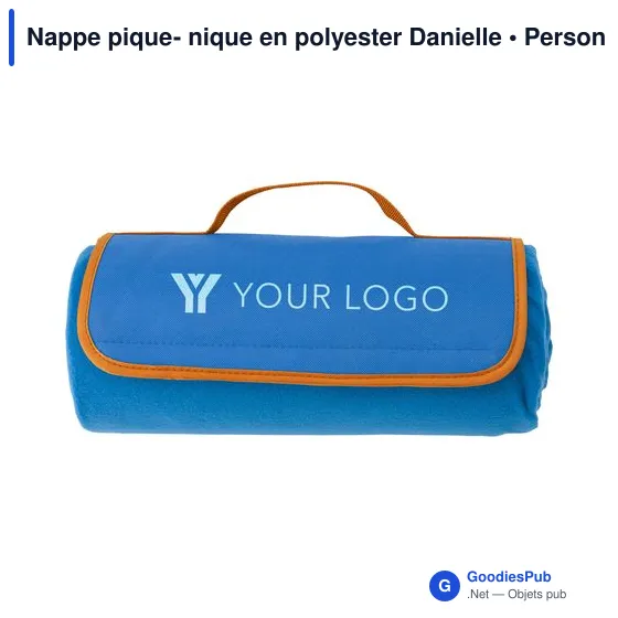 Nappe pique-nique personnalisable en polyester avec logo - Danielle - Image 6