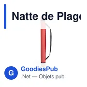 Natte de Plage personnalisable avec logo - Reiven - Miniature 2