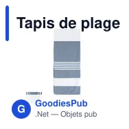 Tapis de plage personnalisable avec logo - Natte de Plage Simbar - Miniature 1