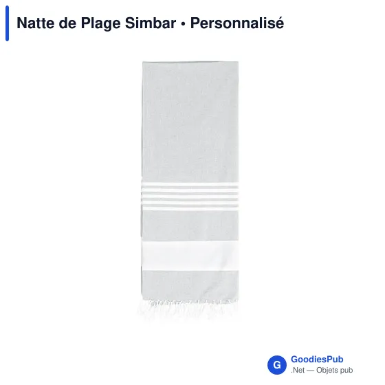 Tapis de plage personnalisable avec logo - Natte de Plage Simbar - Image 2