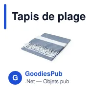 Tapis de plage personnalisable avec logo - Natte de Plage Simbar - Miniature 3