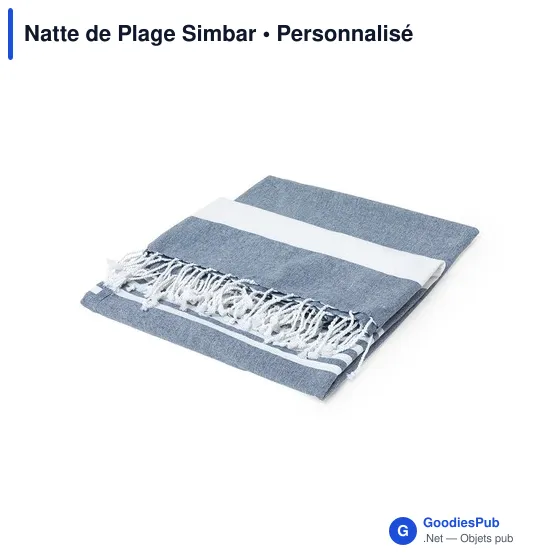 Tapis de plage personnalisable avec logo - Natte de Plage Simbar - Image 3