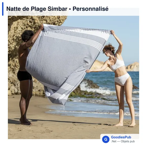 Tapis de plage personnalisable avec logo - Natte de Plage Simbar - Image 5