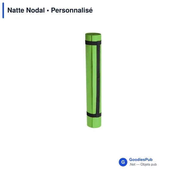Tapis de yoga personnalisable avec logo - Natte Nodal - Image 1