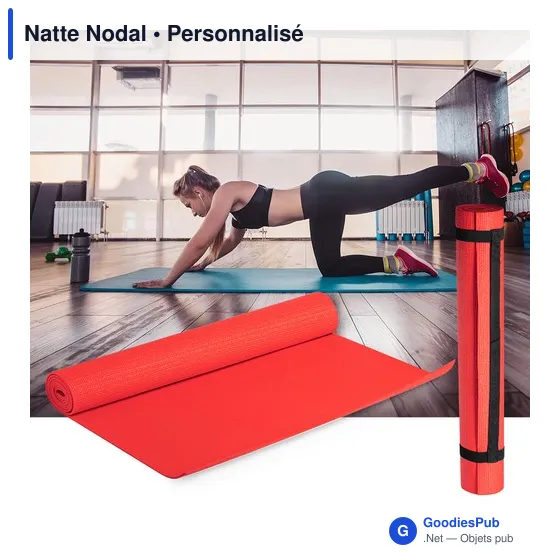 Tapis de yoga personnalisable avec logo - Natte Nodal - Image 9