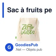 Sac à fruits personnalisable en coton organique - Natura Organic Mesh Bagavec logo - Miniature 11