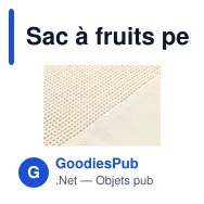 Sac à fruits personnalisable en coton organique - Natura Organic Mesh Bagavec logo - Miniature 4