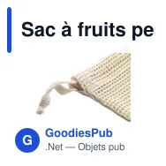 Sac à fruits personnalisable en coton organique - Natura Organic Mesh Bagavec logo - Miniature 5
