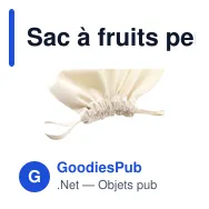 Sac à fruits personnalisable en coton organique - Natura Organic Mesh Bagavec logo - Miniature 6