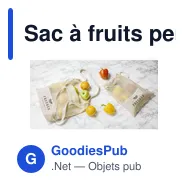 Sac à fruits personnalisable en coton organique - Natura Organic Mesh Bagavec logo - Miniature 7
