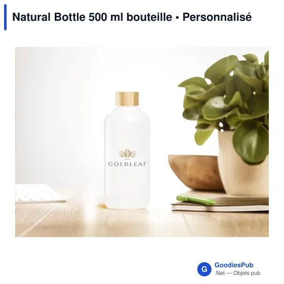 Bouteille réutilisable personnalisable Natural Bottle 500 ml avec logo - Image 1