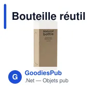 Bouteille réutilisable personnalisable Natural Bottle 500 ml avec logo - Miniature 4