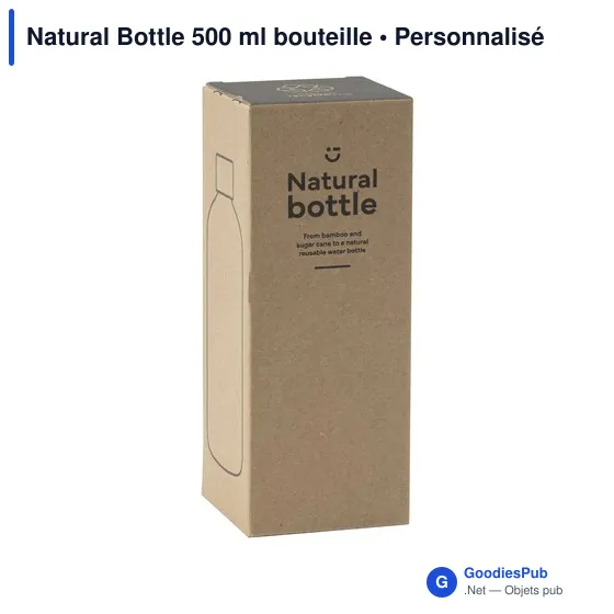 Bouteille réutilisable personnalisable Natural Bottle 500 ml avec logo - Image 4