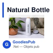 Bouteille d'eau personnalisable Natural Bottle Slim 500 ml avec logo - Miniature 1
