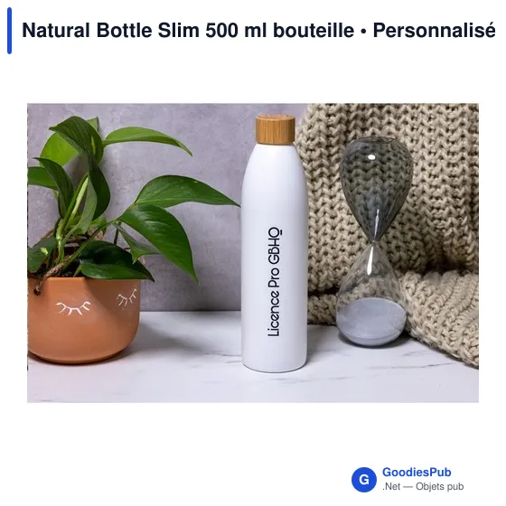 Bouteille d'eau personnalisable Natural Bottle Slim 500 ml avec logo - Image 1