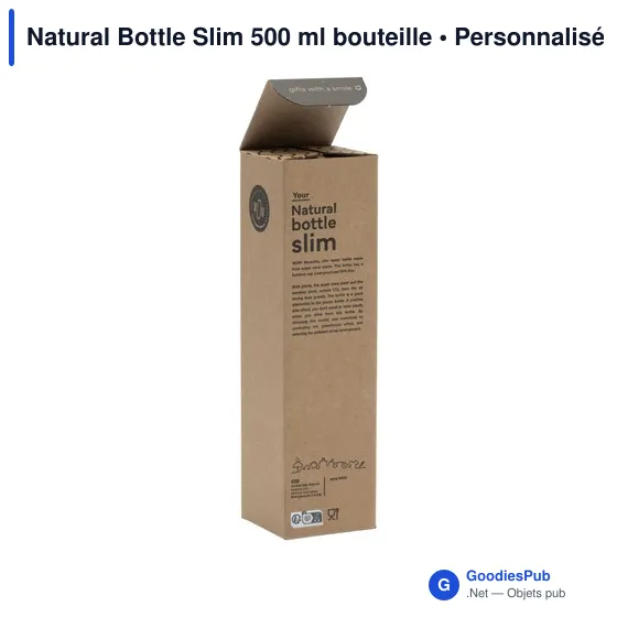 Bouteille d'eau personnalisable Natural Bottle Slim 500 ml avec logo - Image 6