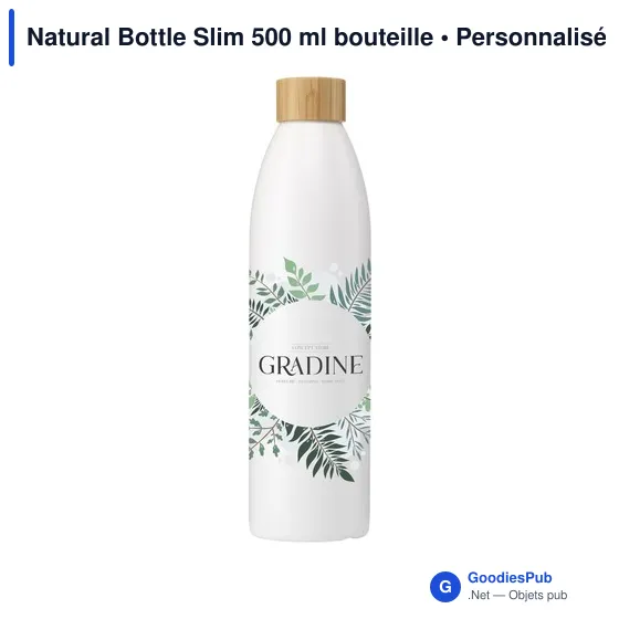 Bouteille d'eau personnalisable Natural Bottle Slim 500 ml avec logo - Image 7