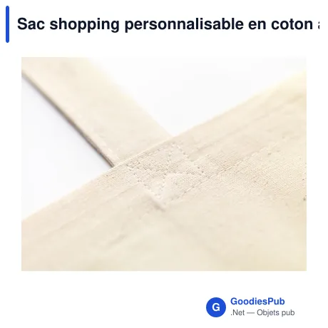 Sac shopping personnalisable en coton avec logo - Natural Square Bag