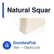Sac shopping personnalisable en coton avec logo - Natural Square Bag - Miniature 2