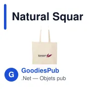 Sac shopping personnalisable en coton avec logo - Natural Square Bag - Miniature 3