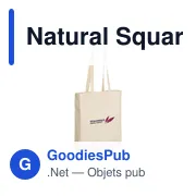 Sac shopping personnalisable en coton avec logo - Natural Square Bag - Miniature 4