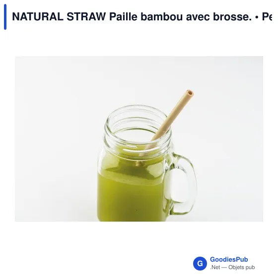 NATURAL STRAW Paille bambou avec brosse. - Image 2
