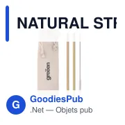 NATURAL STRAW Paille bambou avec brosse. - Miniature 3