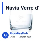 Verre à eau personnalisable Navia avec logo - 310 ml - Miniature 1