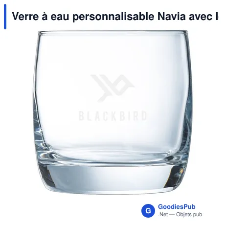 Verre à eau personnalisable Navia avec logo - 310 ml