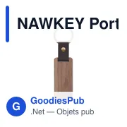 NAWKEY Porte-clés en noyer et PU - Miniature 1