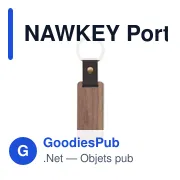 NAWKEY Porte-clés en noyer et PU - Miniature 2