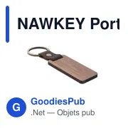 NAWKEY Porte-clés en noyer et PU - Miniature 3
