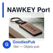 NAWKEY Porte-clés en noyer et PU - Miniature 4