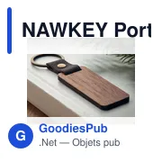 NAWKEY Porte-clés en noyer et PU - Miniature 5
