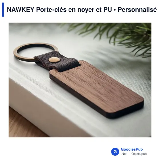 NAWKEY Porte-clés en noyer et PU - Image 5