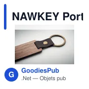 NAWKEY Porte-clés en noyer et PU - Miniature 6