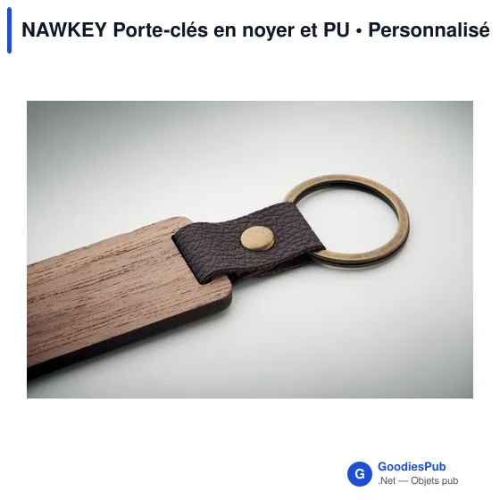 NAWKEY Porte-clés en noyer et PU - Image 6