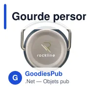 Gourde personnalisable en acier inoxydable recyclé avec logo - Nebraska RCS - Miniature 3