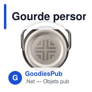 Gourde personnalisable en acier inoxydable recyclé avec logo - Nebraska RCS - Miniature 8