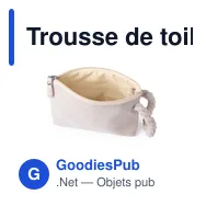 Trousse de toilette personnalisable avec logo - Nécessaire Babit - Miniature 3