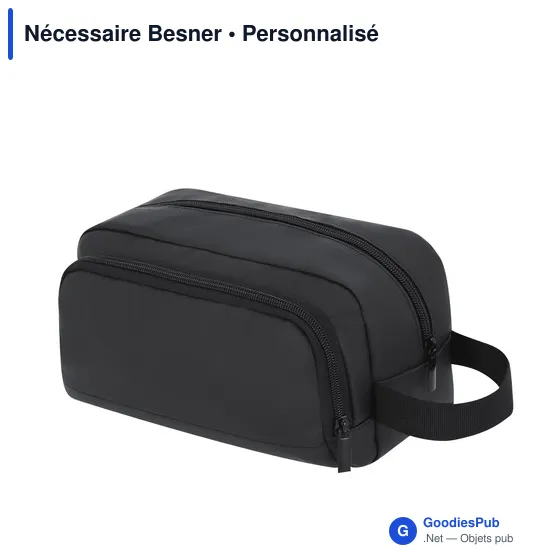 Trousse de toilette personnalisable avec logo - Nécessaire Besner - Image 1