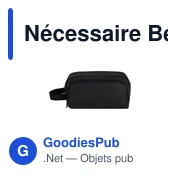 Trousse de toilette personnalisable avec logo - Nécessaire Besner - Miniature 2