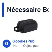 Trousse de toilette personnalisable avec logo - Nécessaire Besner - Miniature 3